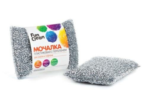 Мочалка для эмали И тефлона FUN CLEAN 1ШТ (80) акцент