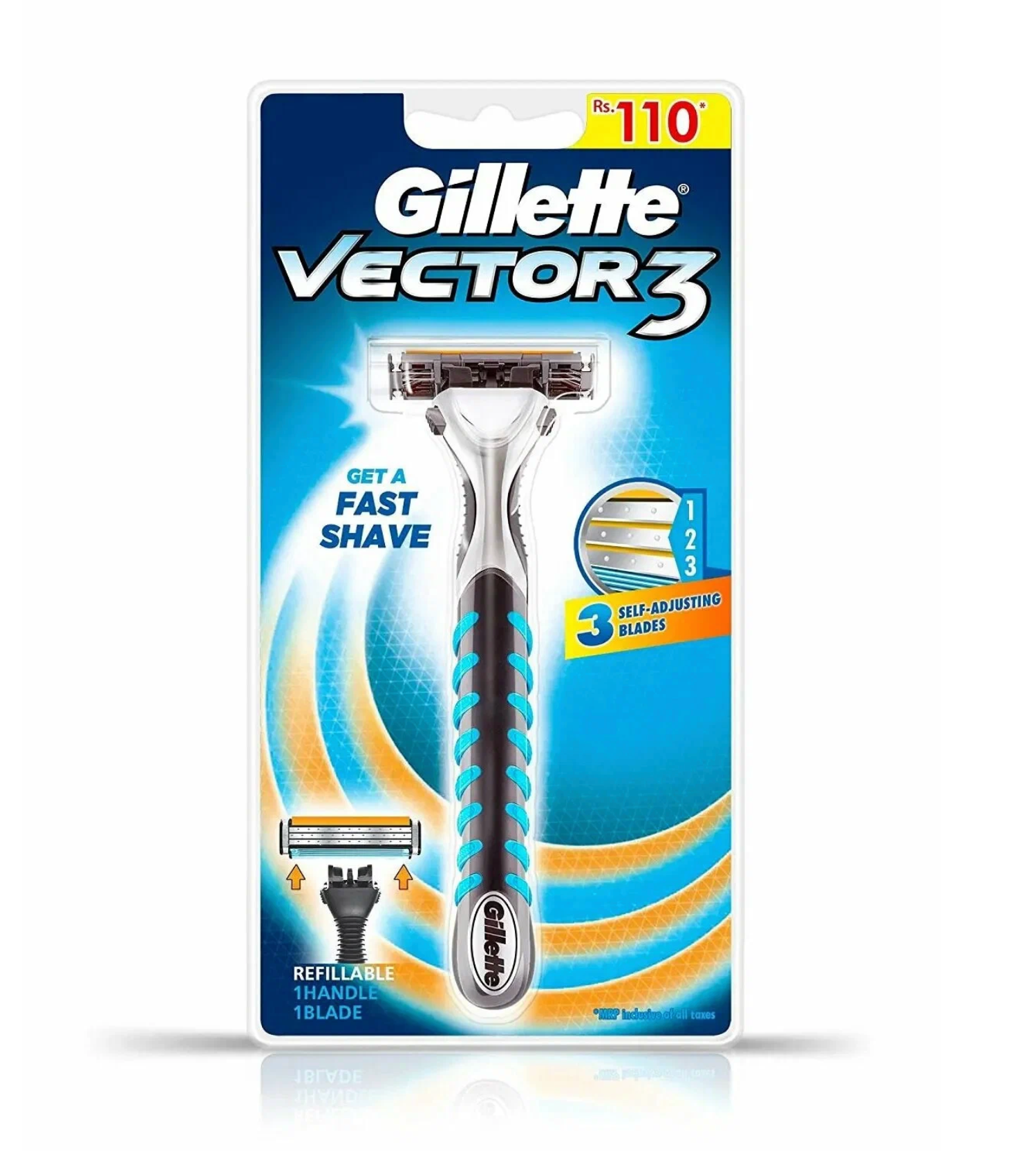 Джилет / Gillette Vector 3 - Станок для бритья с 1 сменной кассетой