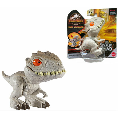 Фигурка цепляющийся динозаврик Индоминус Рекс Jurassic World Indominus Rex Snap Squad GGN30 Mattel 2020 оригинальный мини динозавр мир юрского периода экшн модель модель коллекционная аниме фигурка игрушки для детей подарок
