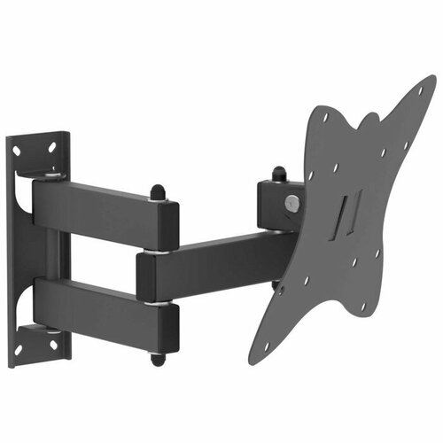 Кронштейн LESTER LST-20105 для ТВ наклонно-поворотный10-55117-383 мм от стены черный 2604₽