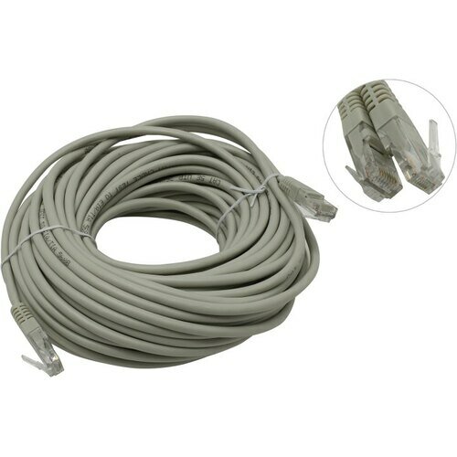 Шнур соединительный Patch Cord (UTP 5e кат 20м) многожильный PP12-20M (серый) Cablexpert