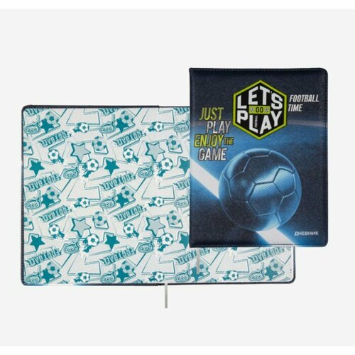 DeVENTE Дневник универсальный для 1-11 класса Football Time, твёрдая обложка, искусственная кожа, с поролоном, ляссе, 80 г/м2