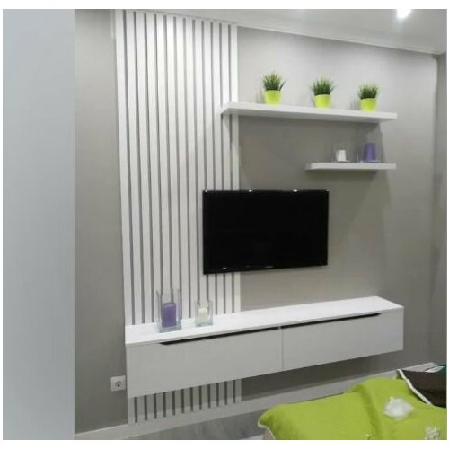 Тумба под телевизор суперматовый белый МДФ 19960₽