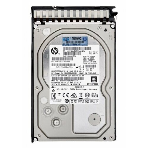 Жесткий диск HP 793674-003 6Tb 7200 SAS 35 HDD 39140₽