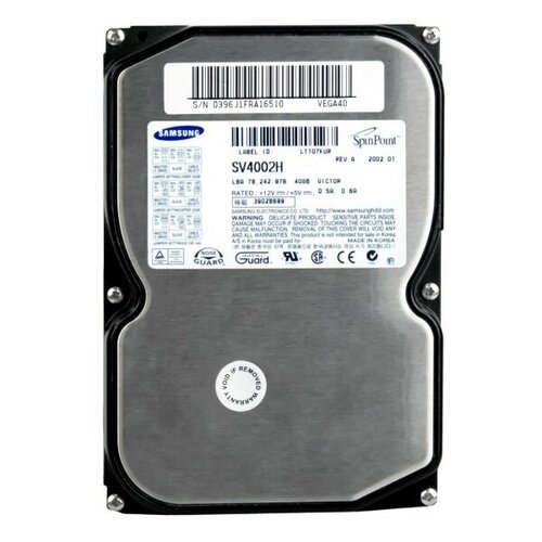 Жесткий диск Samsung SV4002H 40Gb 5400 IDE 35 HDD 3440₽