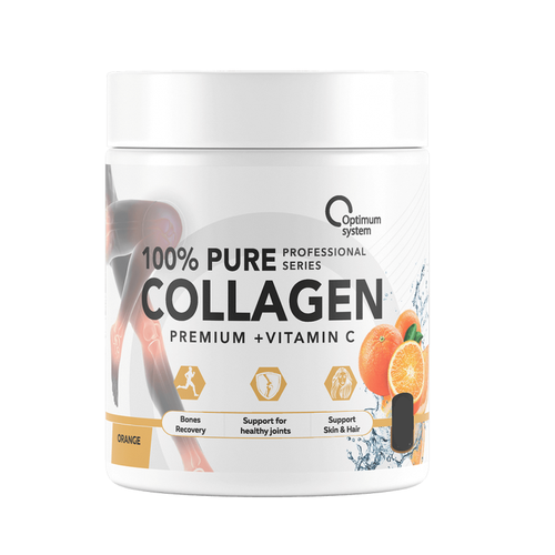 Optimum System 100% Pure Collagen Powder 240 гр (Optimum System) Апельсин optimum system collagen concentrate liquid 500 мл optimum system апельсин лимон