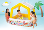 Детский надувной бассейн intex57470 «Аквариум» со съемным навесом 157*157*122 см Yellow