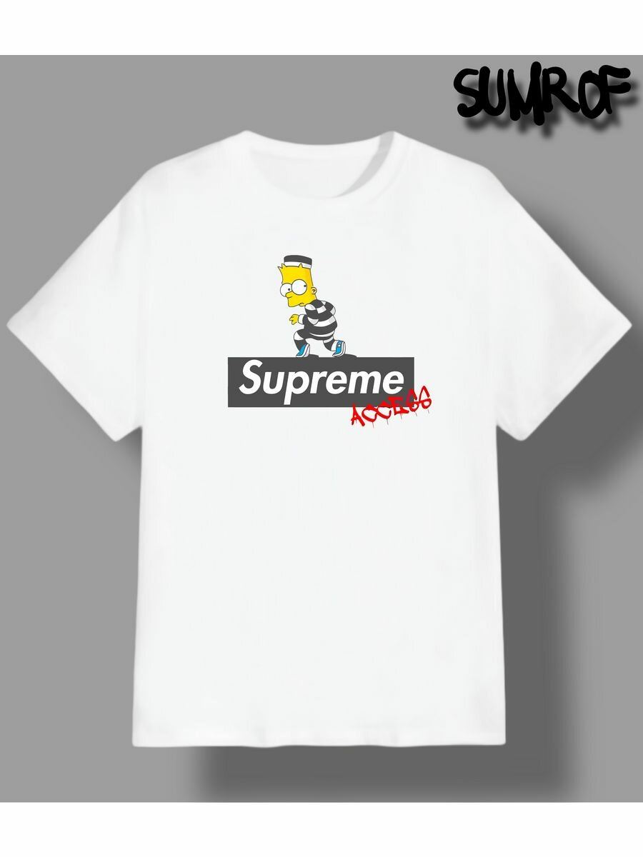 Футболка Zerosell supreme барт simpsons