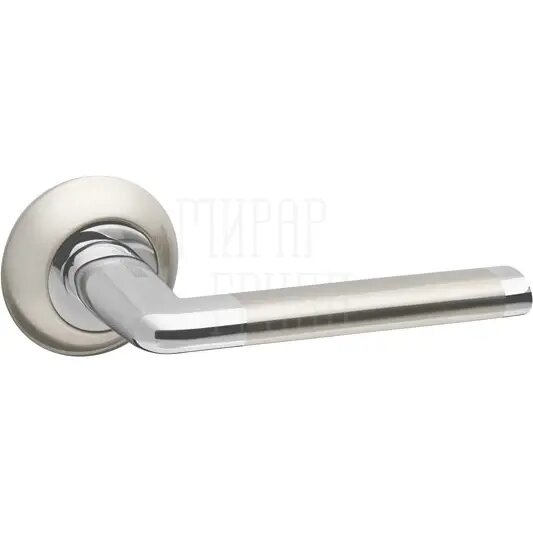 фото Дверные ручки на раздельном основании Fuaro (Фуаро) "TEMPO" RM матовый никель + хром