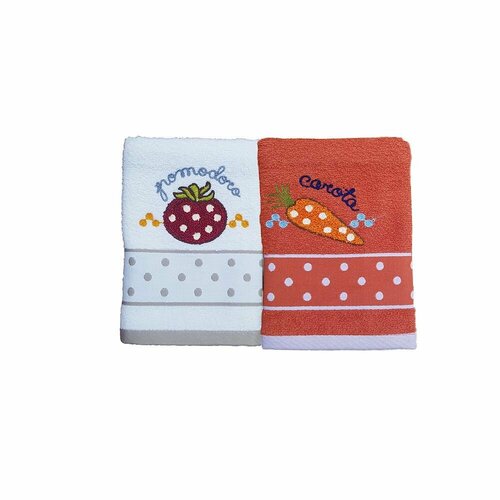 Набор кухонных махровых полотенец (2 шт) 50х70 см, Vingi Ricami