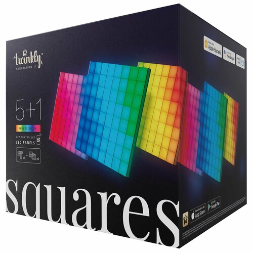 Светодиодные многоцветные панели Twinkly Squares 5+1