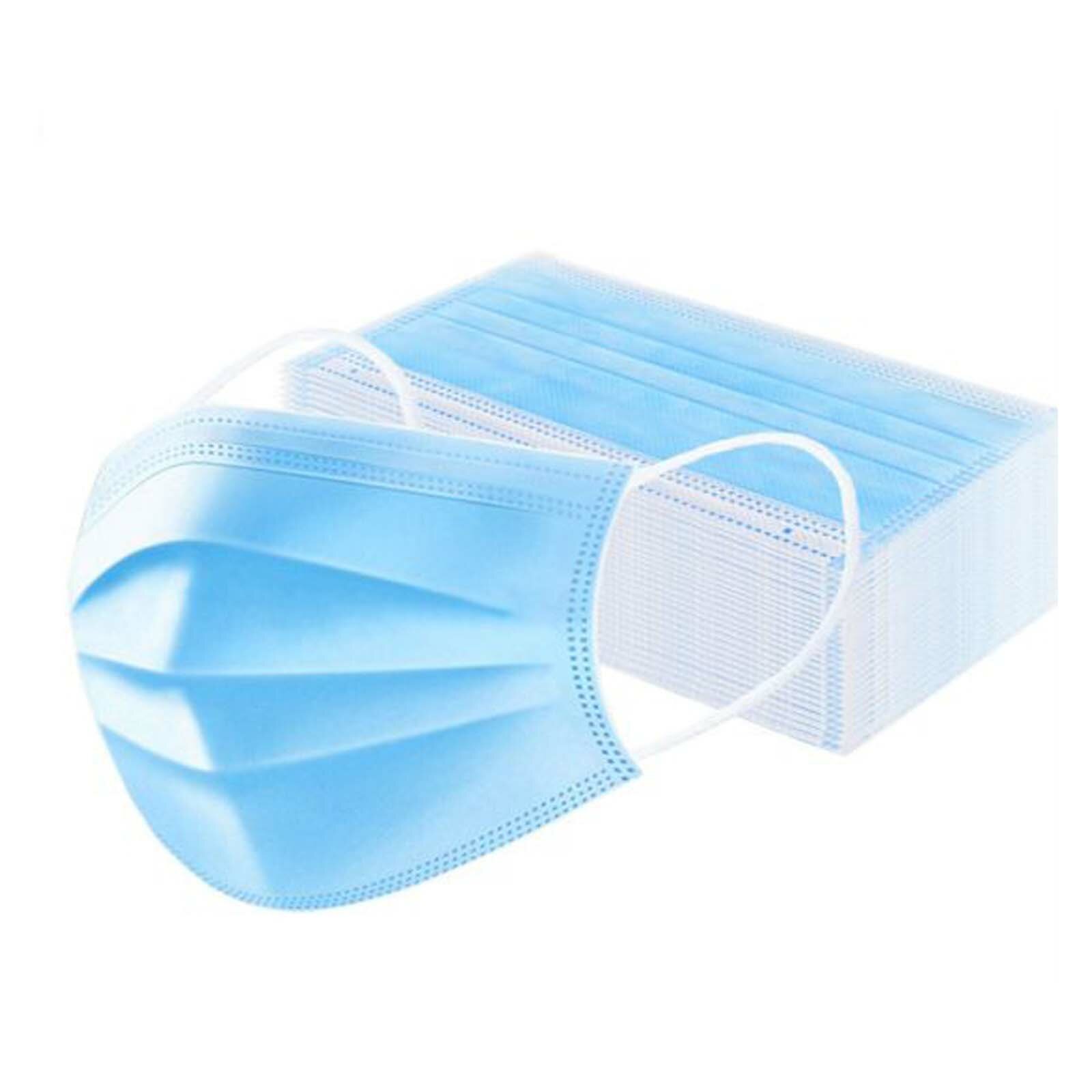 фото Маска медицинская одноразовая трехслойная, упаковка 50 штук