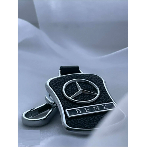 Брелок Mercedes-Benz, зернистая фактура, Mercedes, черный брелок натуральная кожа mercedes красный