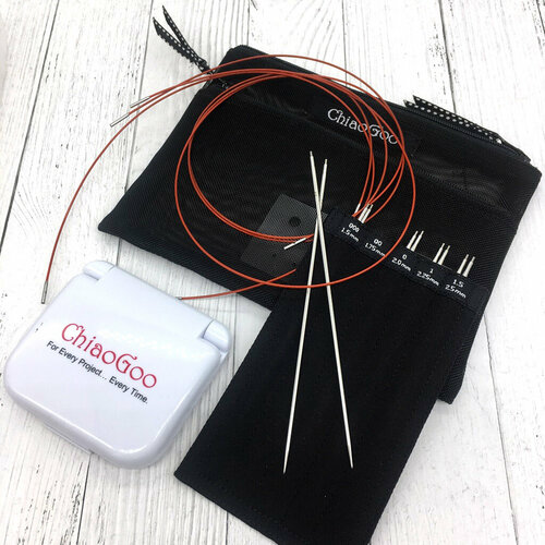 Спицы для вязания набор ChiaoGoo Twist 13 см Mini (1.5-2.5 мм) / 7500-M