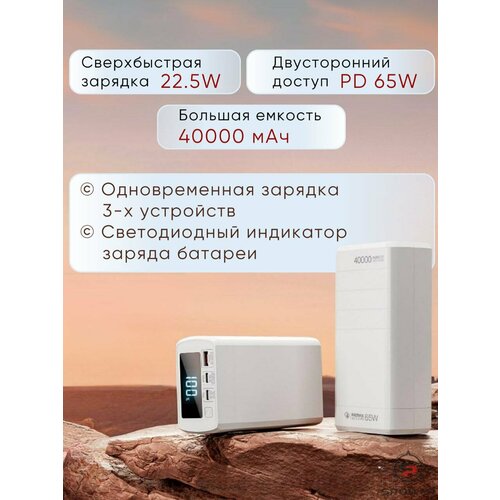 Power Bank внешний аккумулятор 40000 mAh с быстрой зарядкой 6490₽