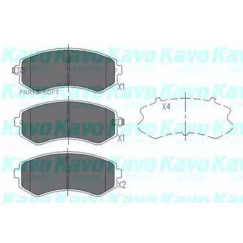 KAVO PARTS KBP-6514 Коодки тормозные NISSAN ALMERA N15 97-00 перние/PATROL 97-10 задние