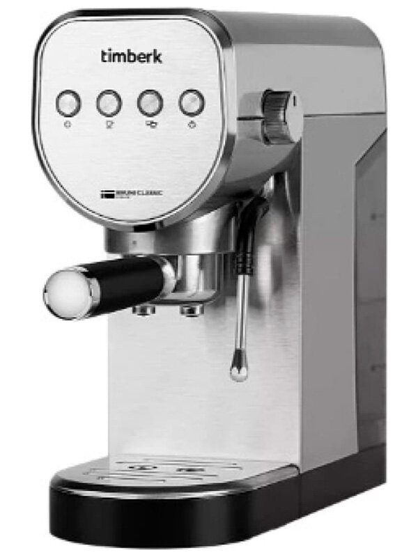 Кофеварка рожковая Timberk T-CM33039, 1250 Вт, серебристый