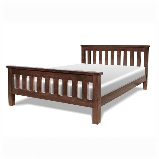 фото Кровать №1 деревянная 140х200 см из массива сосны двуспальная Сосновый Дом