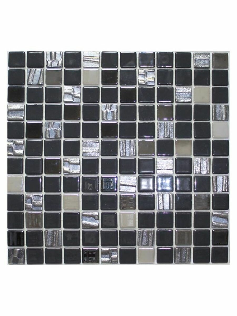 фото Мозаика стеклянная, черная 1шт