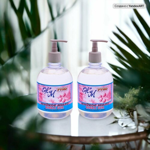 Мыло жидкое Руно Bubble Gum 500 мл 2 шт 536₽
