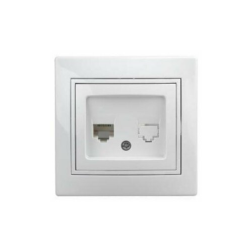 Розетка телефонная / розетка для телефона / белый