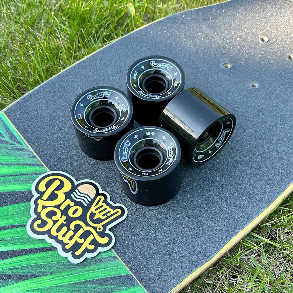 Колеса для круизера BroStuff black, размер 60x45 мм, жесткость 78A — фото 1