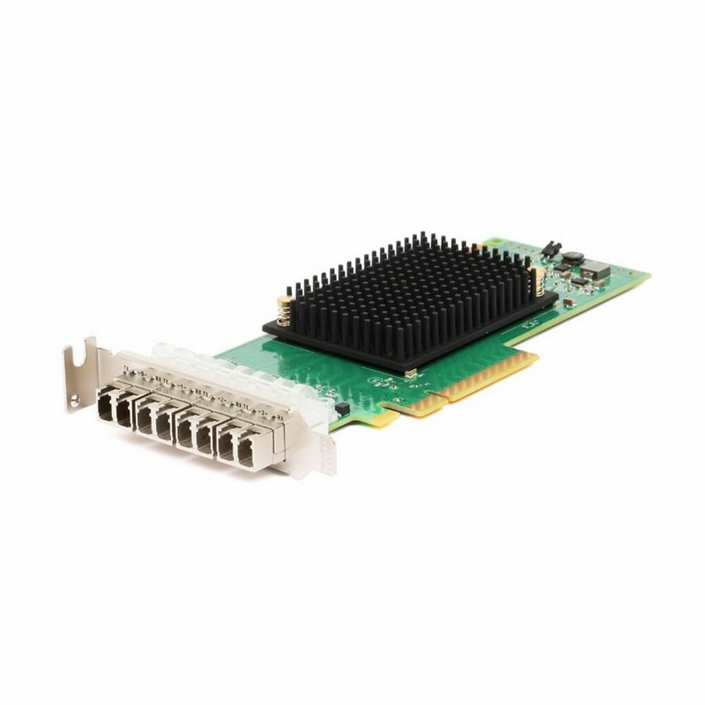 Emulex Host Bus адаптер Broadcom Emulex LPe31004-M6 Gen 6 (16GFC), 4-port, 16Gb/s, PCIe Gen3 x8, LC MMF 100m, трансиверы установлены. Not upgradable to 32GFC (16) LPE31004-M6