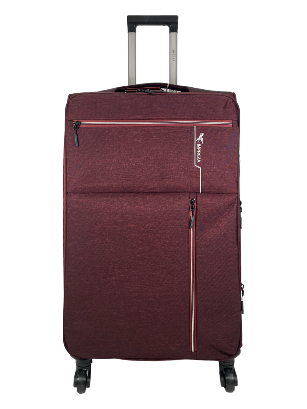 фото Чемодан тканевый – малый увеличенный (размер S+) 65 л, 62x37x25(28) см , съемные колеса , с расширением , цвет темно-зеленый