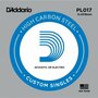 Струна для акустической и электрогитары D'Addario PL017 High Carbon Steel Custom Singles, сталь, калибр 17, D'Addario (Дадарио)