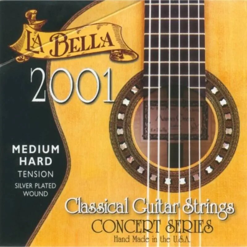 Струны для классической гитары La Bella 2001MH 2001 Medium Hard 29-43.5, La Bella (Ла Белла)