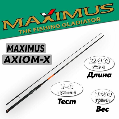 Спиннинг для рыбалки Maximus AXIOM-X 24UL 2,4m 1-8g