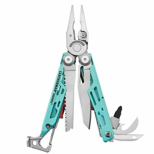 Leatherman SIGNAL AQUA SILVER Мультитул с чехлом