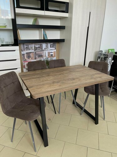 Изображение товара Стол кухонный Орфей 8 раздвижной, Размер105/142*75 высота 80 см ЛДСП Самдал компактный аккуратный опоры металл