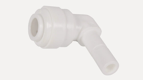 Изображение товара Фитинг Гейзер угловой, трубка, быстросъемное соединение, пластик пищевого класса