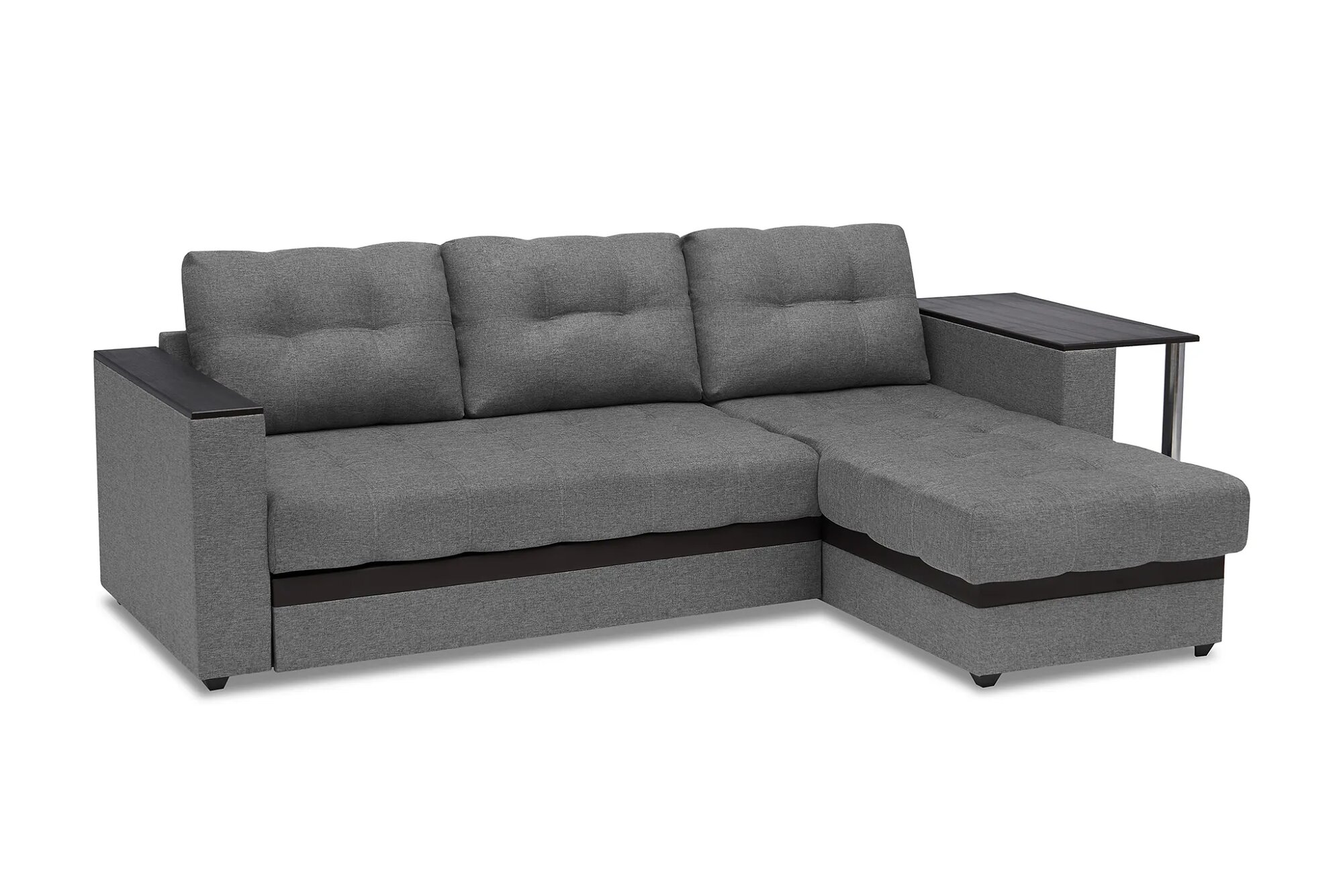 фото Диван угловой Фрида, дельфин, рогожка, серый