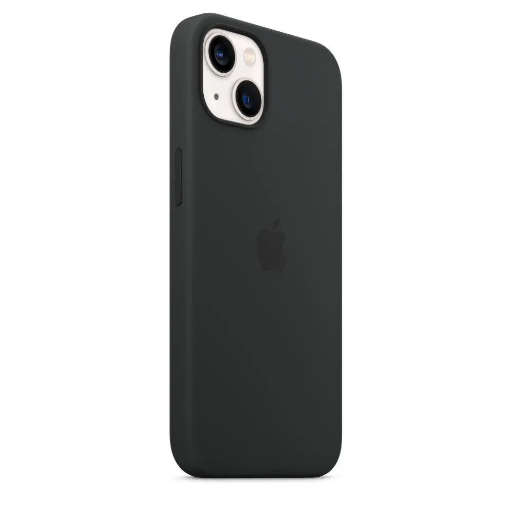 Чехол силиконовый MagSafe для iPhone 13 Mini Midnight с анимацией NFC, Silicone case MagSafe для айфон 13 мини - Чёрный — фото 1