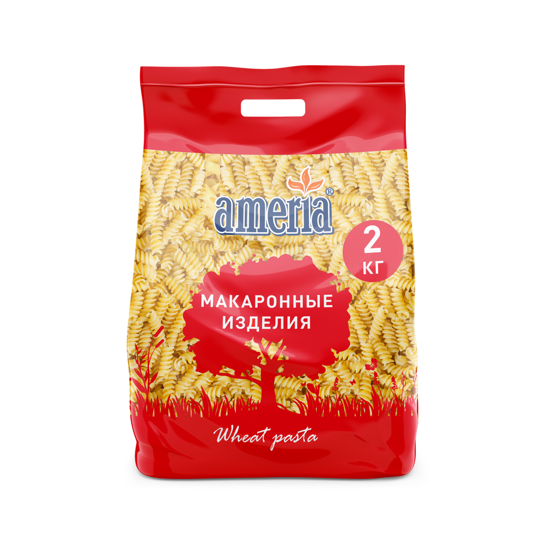 Макароны Ameria Спиральки № 42, 2 кг
