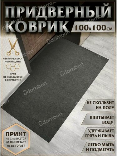 Изображение товара Коврик в прихожую придверный 100х100 влаговпитывающий