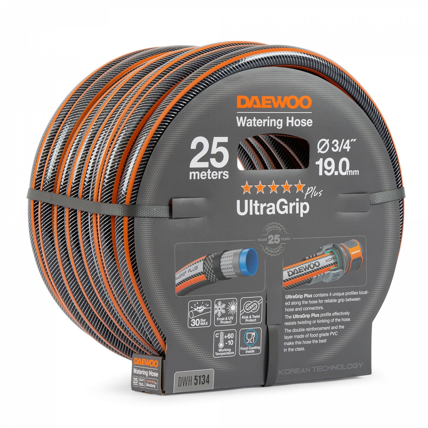 Шланг для полива DAEWOO UltraGrip DWH 5134 25м 19мм 3/4"