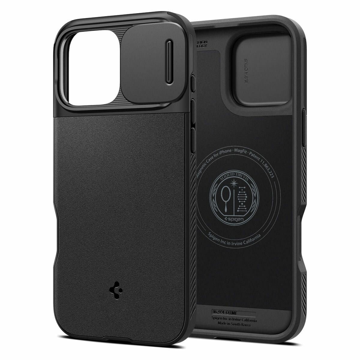 Чехол SPIGEN для iPhone 16 Pro Max - Optik Armor MagSafe - Черный - ACS08015