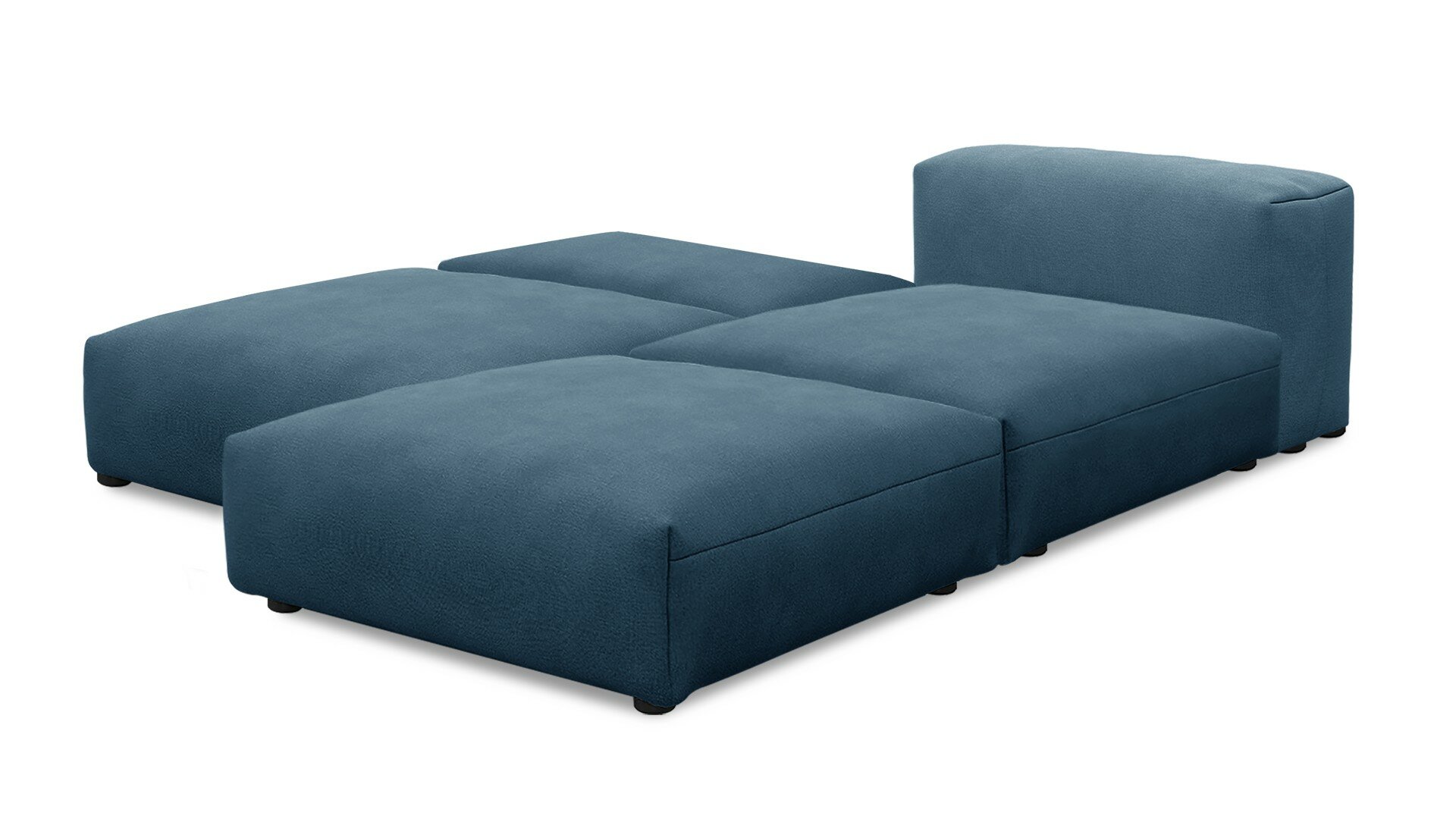 Угловой диван Фиджи большой и глубокий (Еврокнижка) Vivaldi 13 NEW 210x242x62 см, синий Велюр, еврокнижка GOODFORM