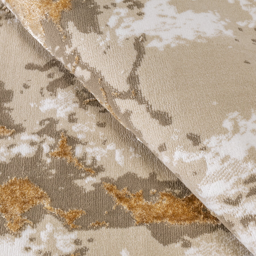 Ковер Турецкий Nord дизайн 10465A цвет BEIGE / GOLD Овал 1.6x2.3м