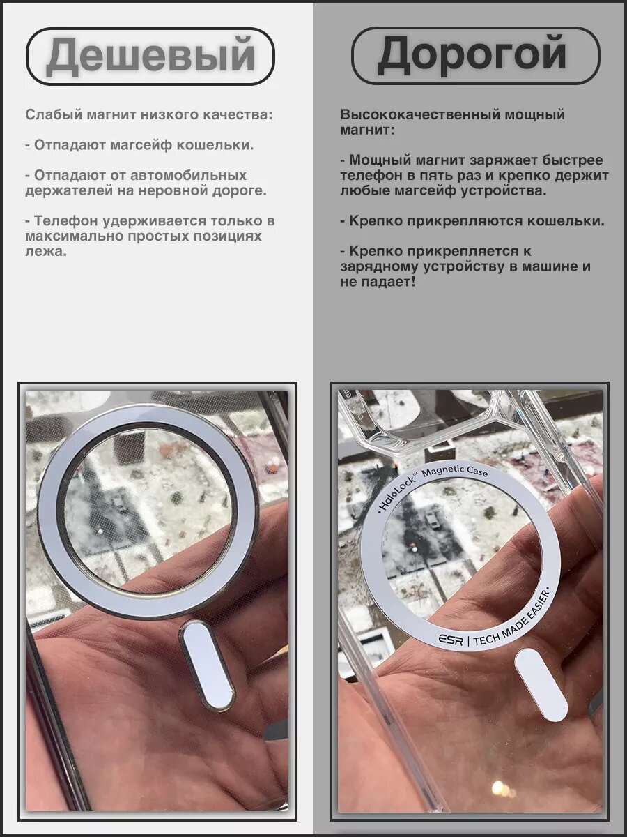 Чехол на iPhone 13 Pro с magsafe прозрачный противоударный — фото 1