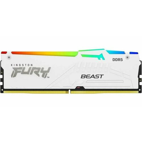 Оперативная память для компьютера 16Gb 1x16Gb PC5-48000 6000MHz DDR5 DIMM CL36 Kingston Fury Beast RGB KF560C36BWE2A-16 9851₽