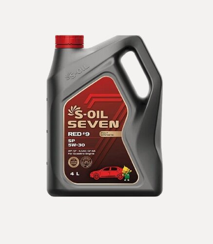 Изображение товара Синтетическое моторное масло S-OIL SEVEN RED#9 SP 5W-30, 4 литра канистра