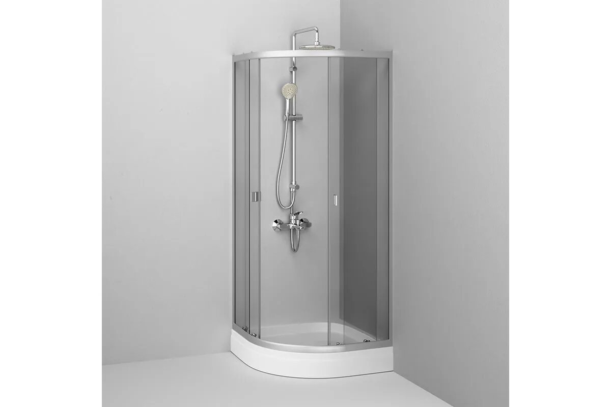 Душевой уголок AM.PM X-Joy 80x80 W88G-205-080MT64 стекло прозрачное профиль хром без поддона