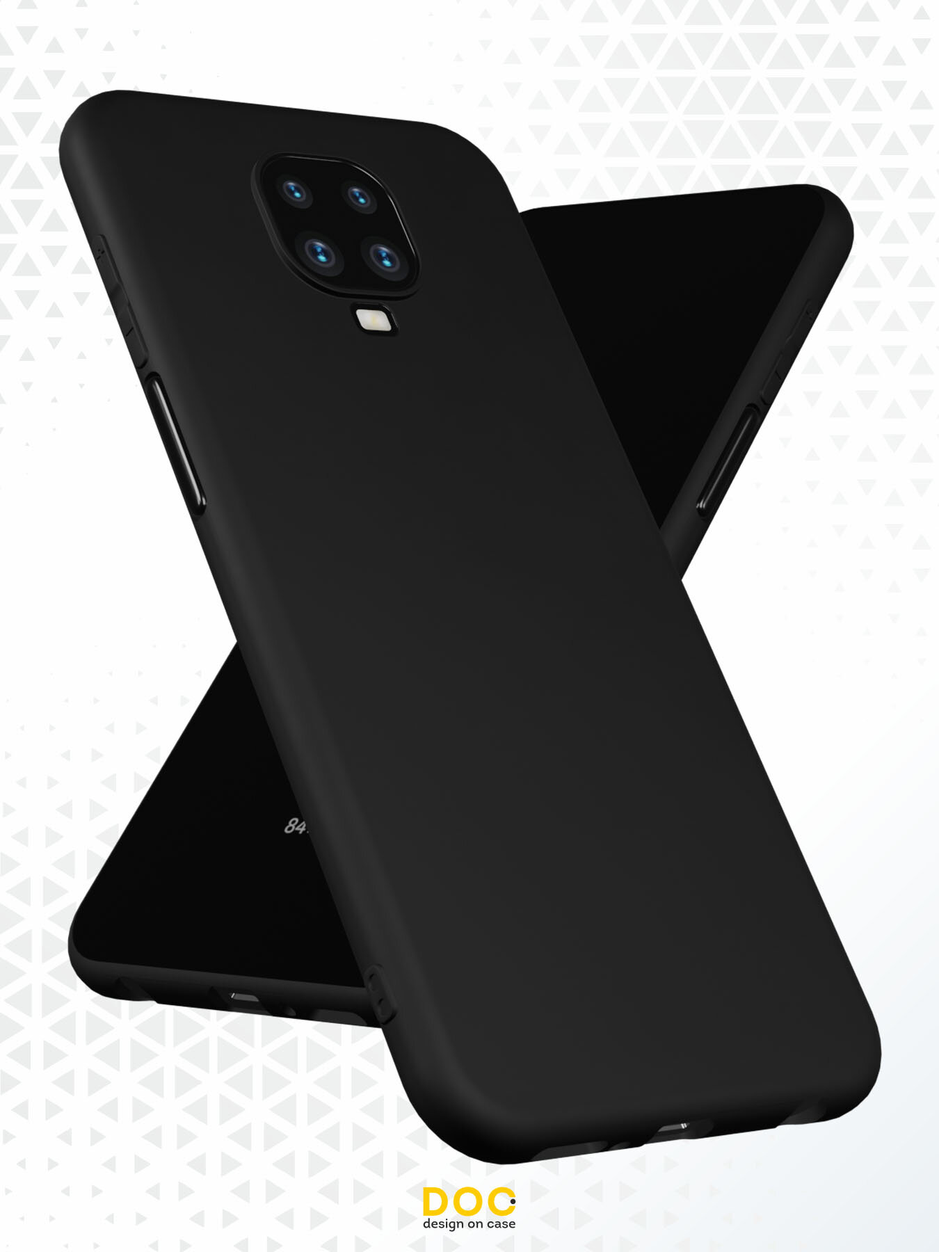 Силиконовый чехол DesignOnCase для Redmi Note 9S/Redmi Note 9 Pro (Редми Нот 9С Нот 9 Про), черный — фото 1