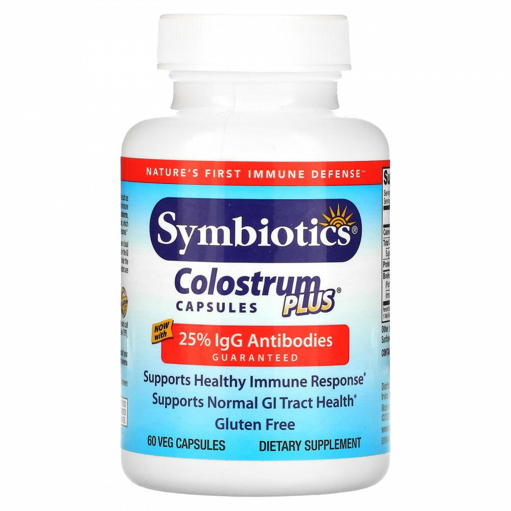 Symbiotics, Colostrum Plus®, 60 растительных капсул