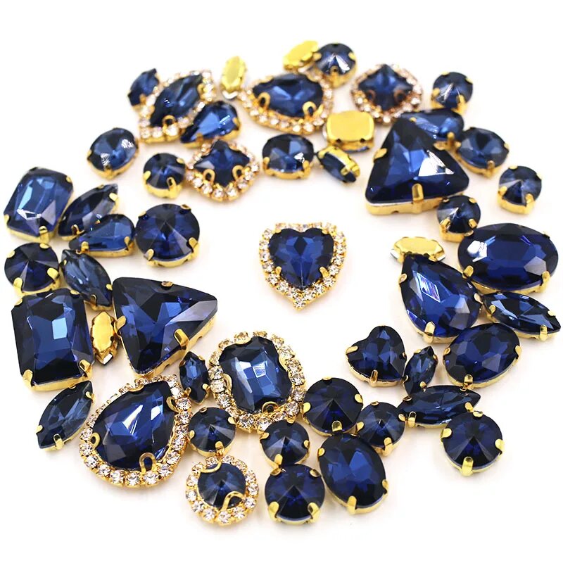 Стразы для декора от MISS WISDOM Темно-синий, Ink-blue