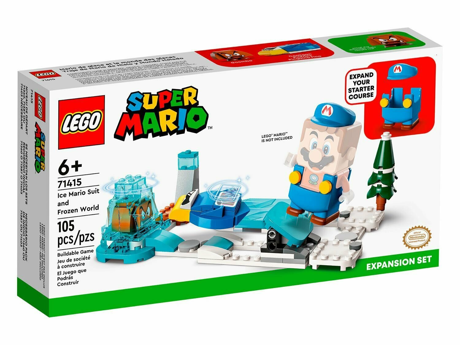 Конструктор LEGO Super Mario 71415 Костюм ледяного Марио и набор для расширения замороженного мира